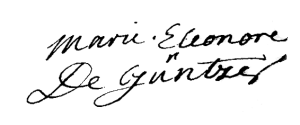 Güntzer (Marie Eléonore de), 1735 (Lettre, ADBR, E 917)