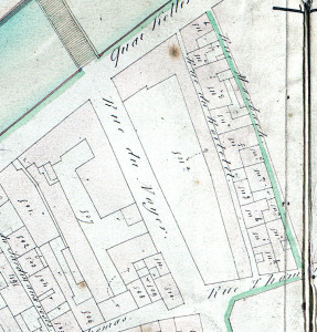 Plan 1836, cadastre section P (rue du Noyer, 1197 W 35, 12)