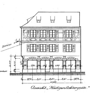 Pelletiers 2, 1922 façade rue des Chandelles